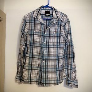 Tony Hawk long sleeve blue plaid button up. Small Mens